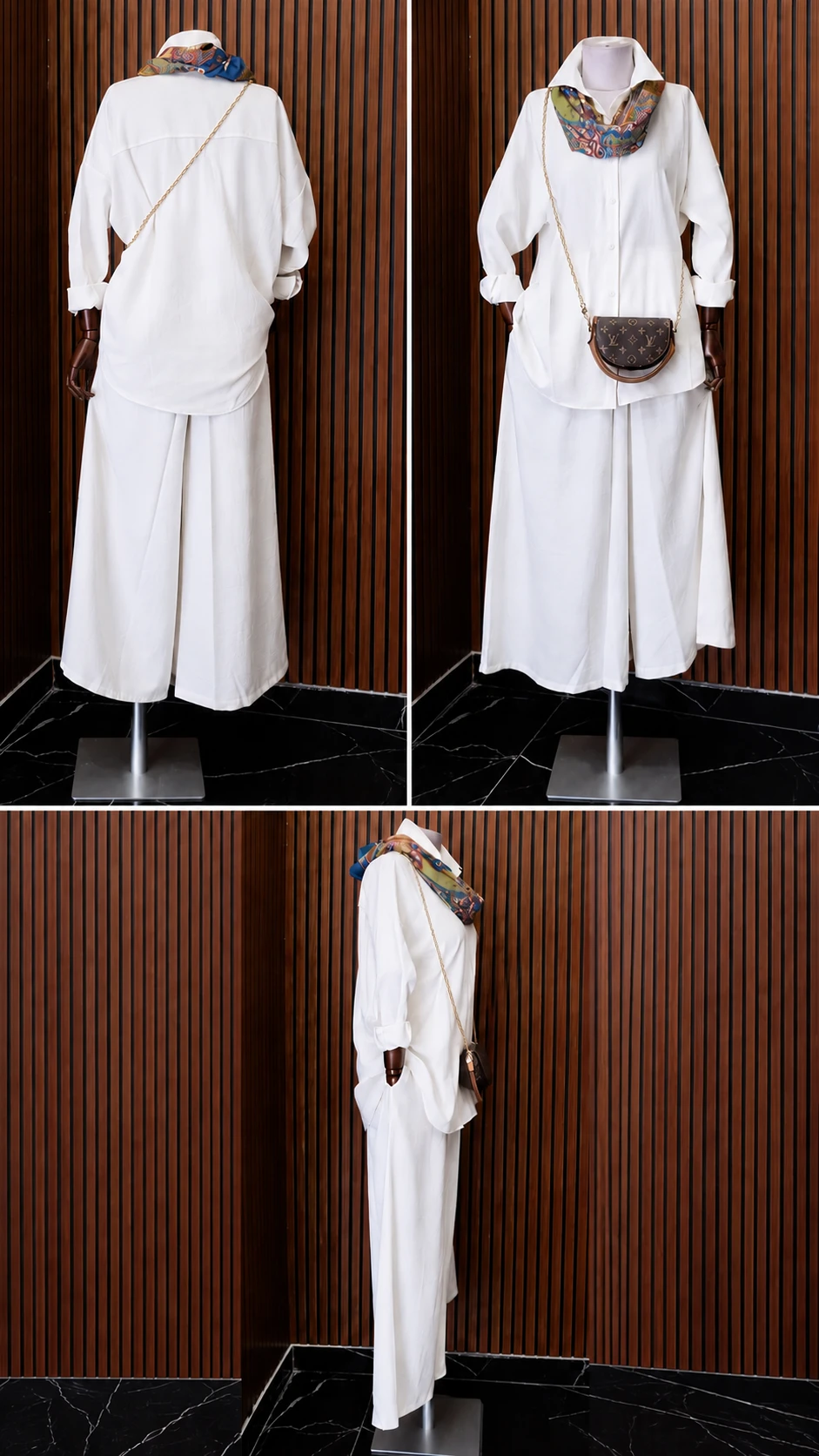 Mare Linen Rahat Kesim Üçlü Takım