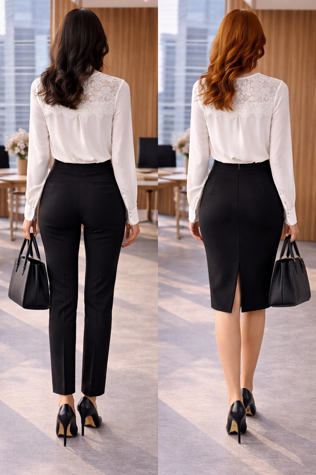 Degaje Yaka Danteli Likralı Krep Bluz Zıbın - Resim 9