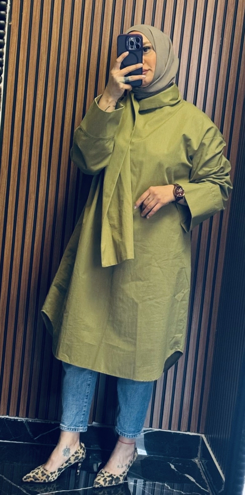 Şal Yaka Tunik - Resim 3