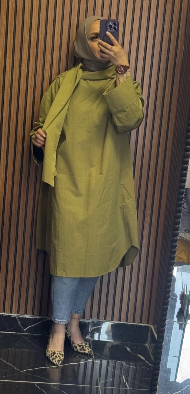 Şal Yaka Tunik - Resim 5