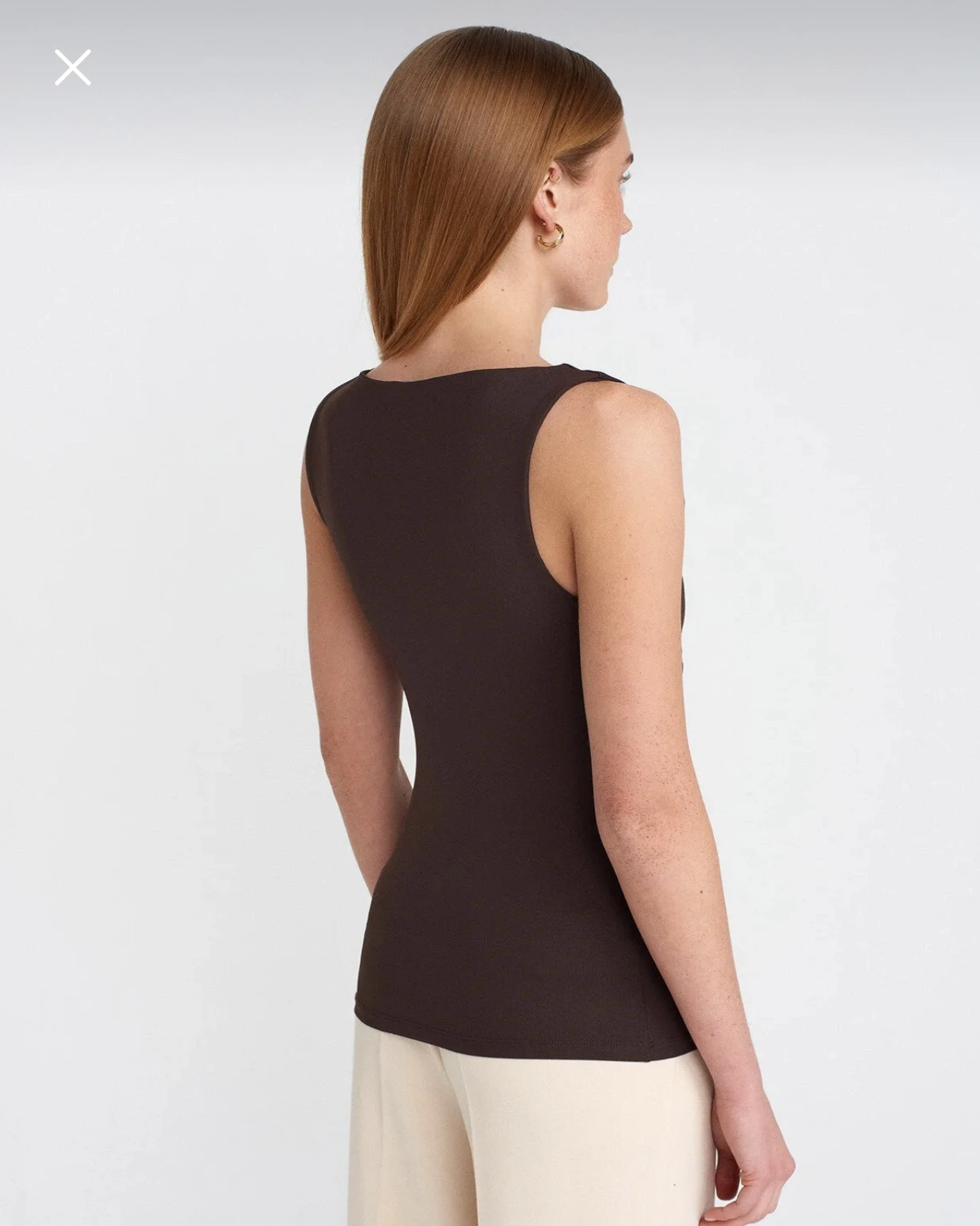 Mikro Kumaş Dikişsiz Kalın Askılı Bluz Body - Resim 3