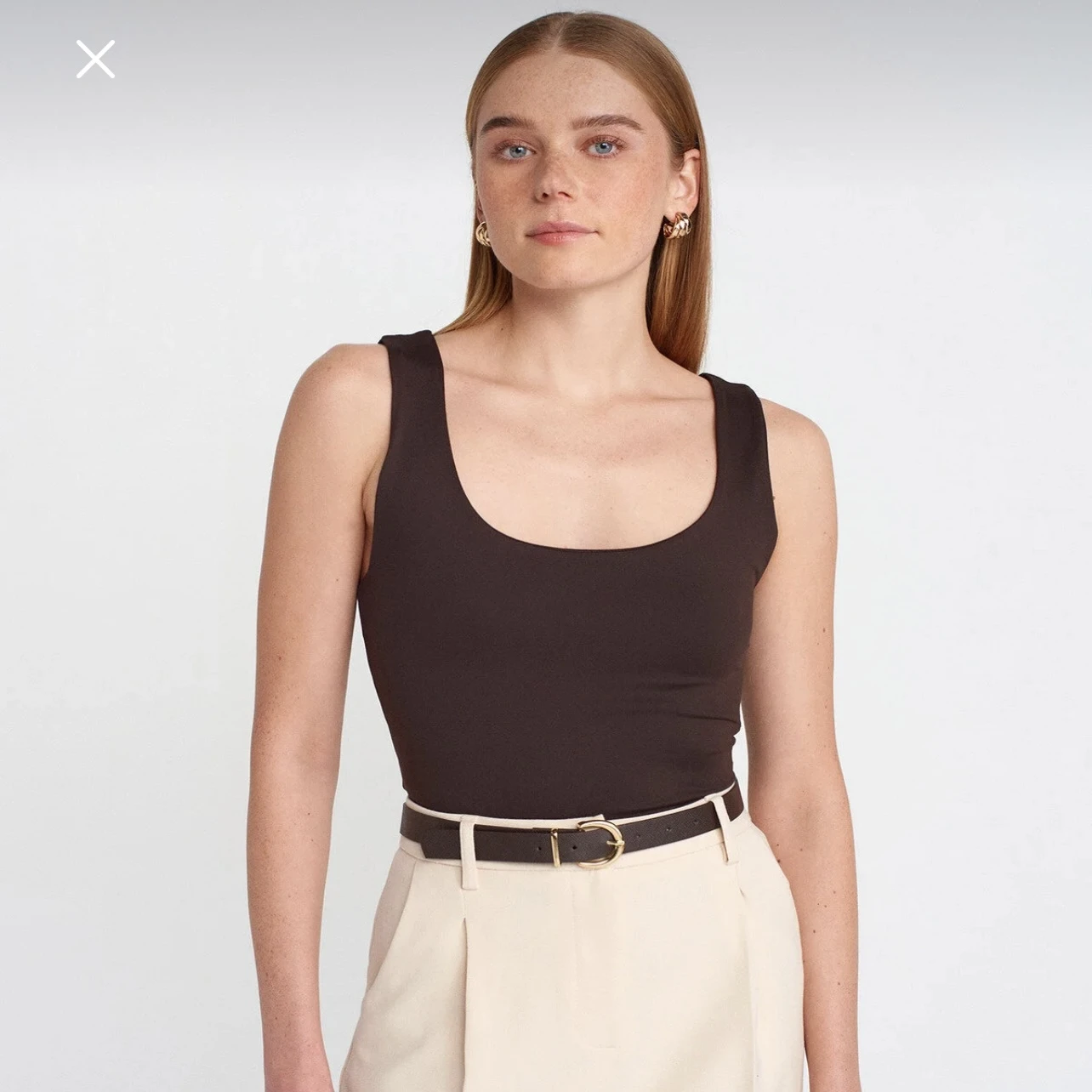 Mikro Kumaş Dikişsiz Kalın Askılı Bluz Body - Resim 4