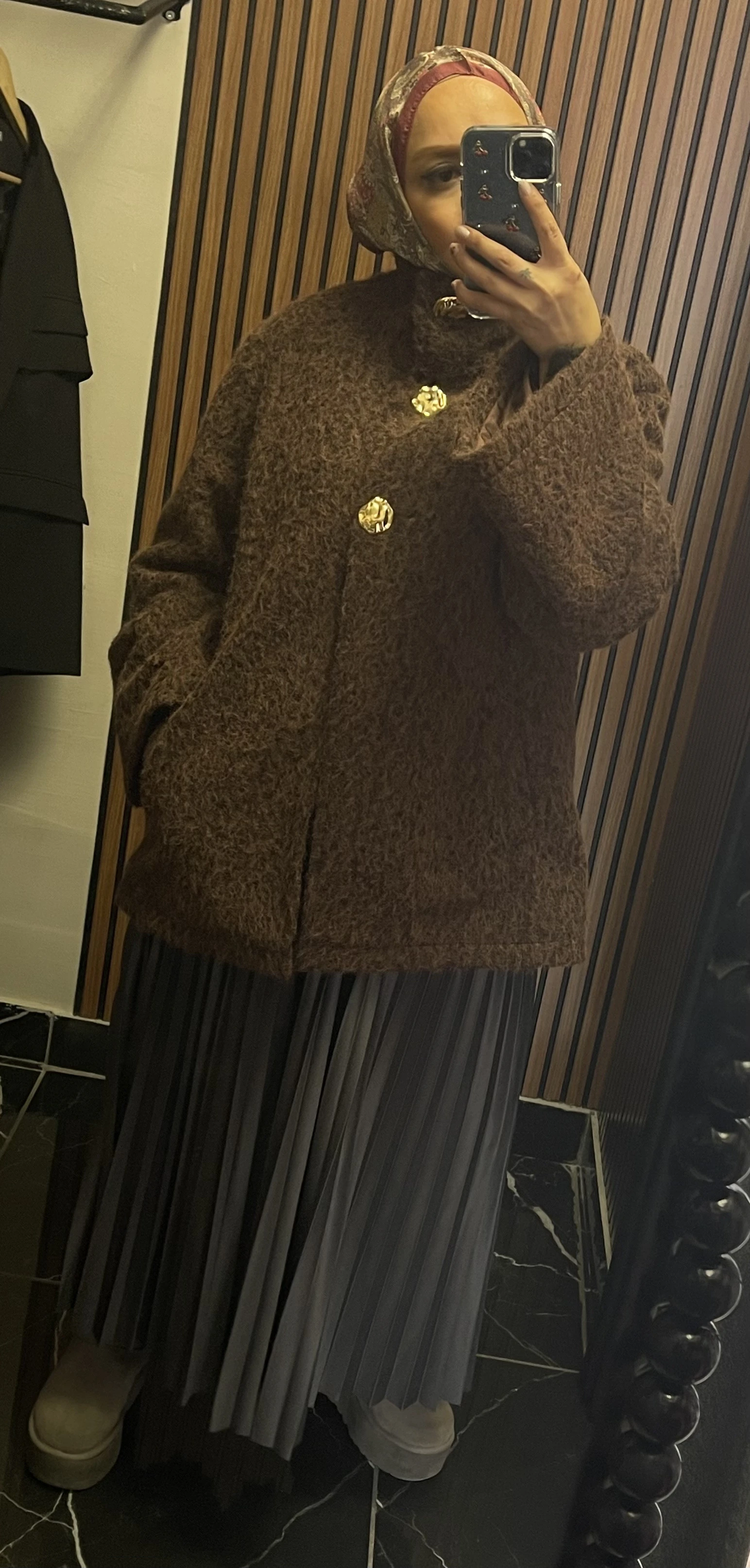 Kıvırcık Dik Yaka Kaban - Resim 4