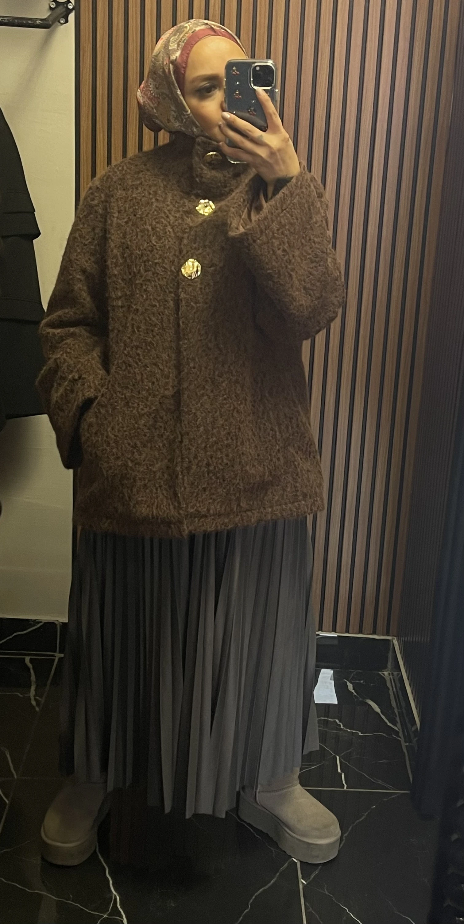 Kıvırcık Dik Yaka Kaban - Resim 6