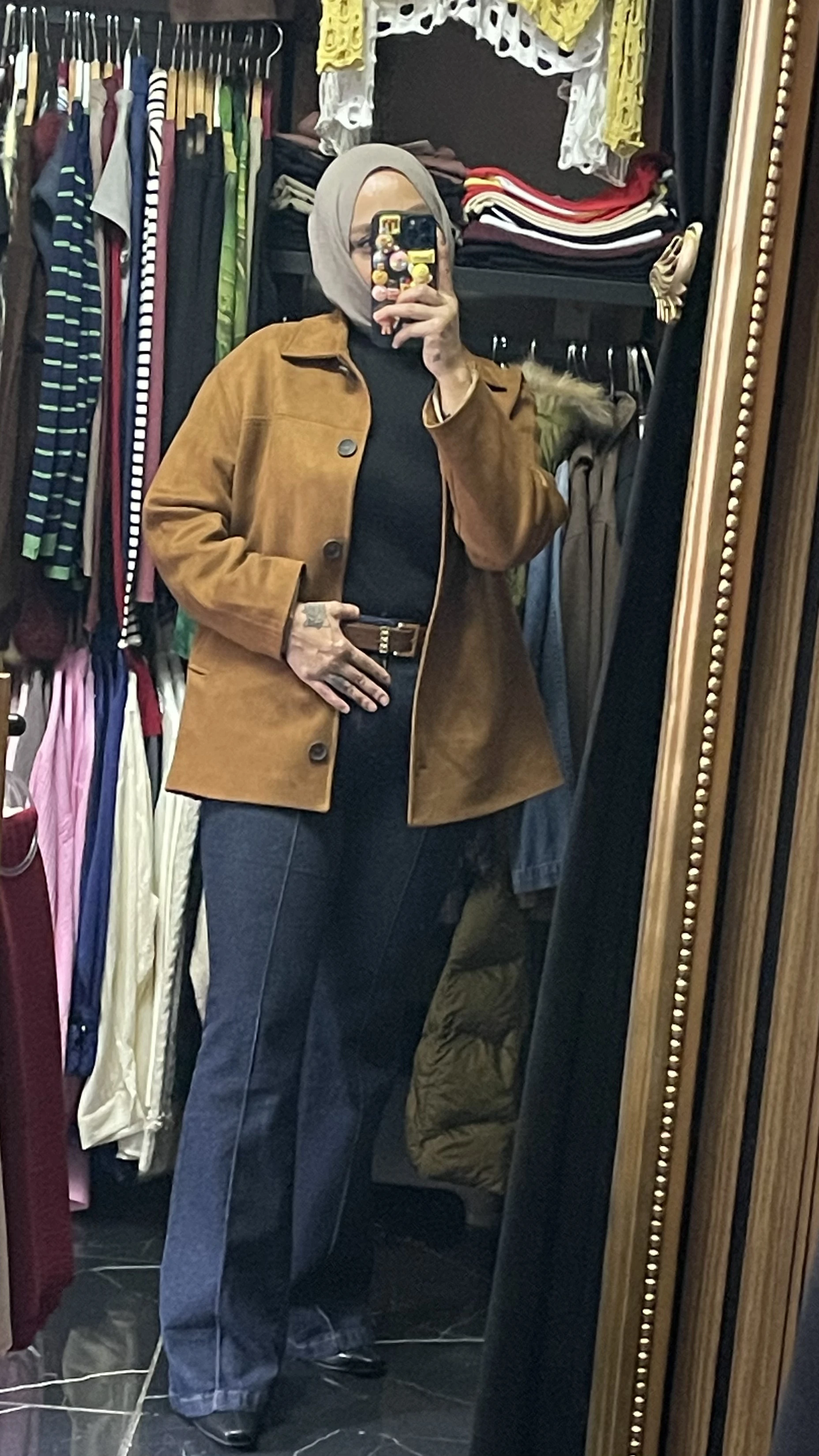 Kısa Yün Kaşe Kaban - Resim 6