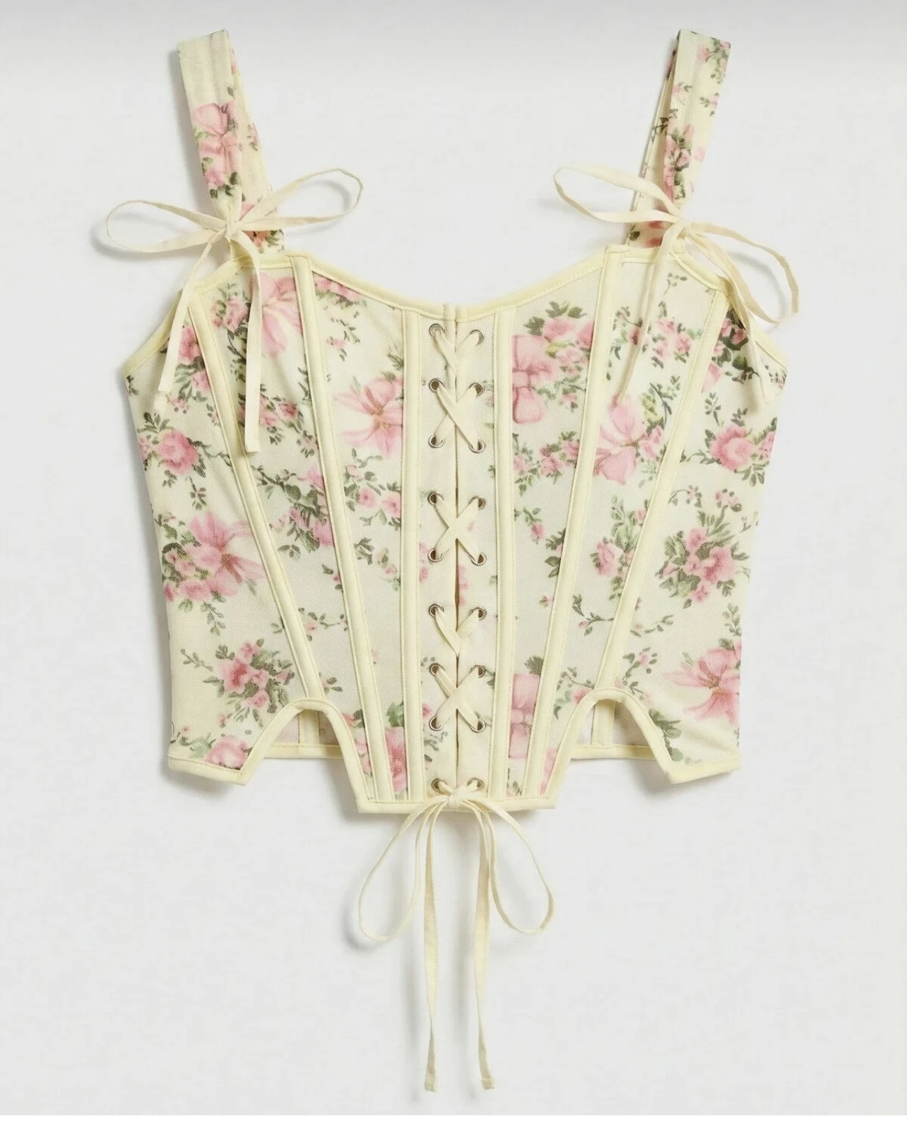 Çiçekli Balenli Büstiyer - Resim 3