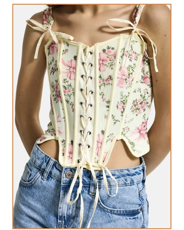 Çiçekli Balenli Büstiyer - Resim 10