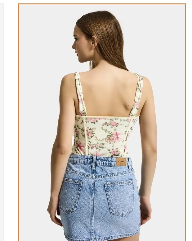 Çiçekli Balenli Büstiyer - Resim 13