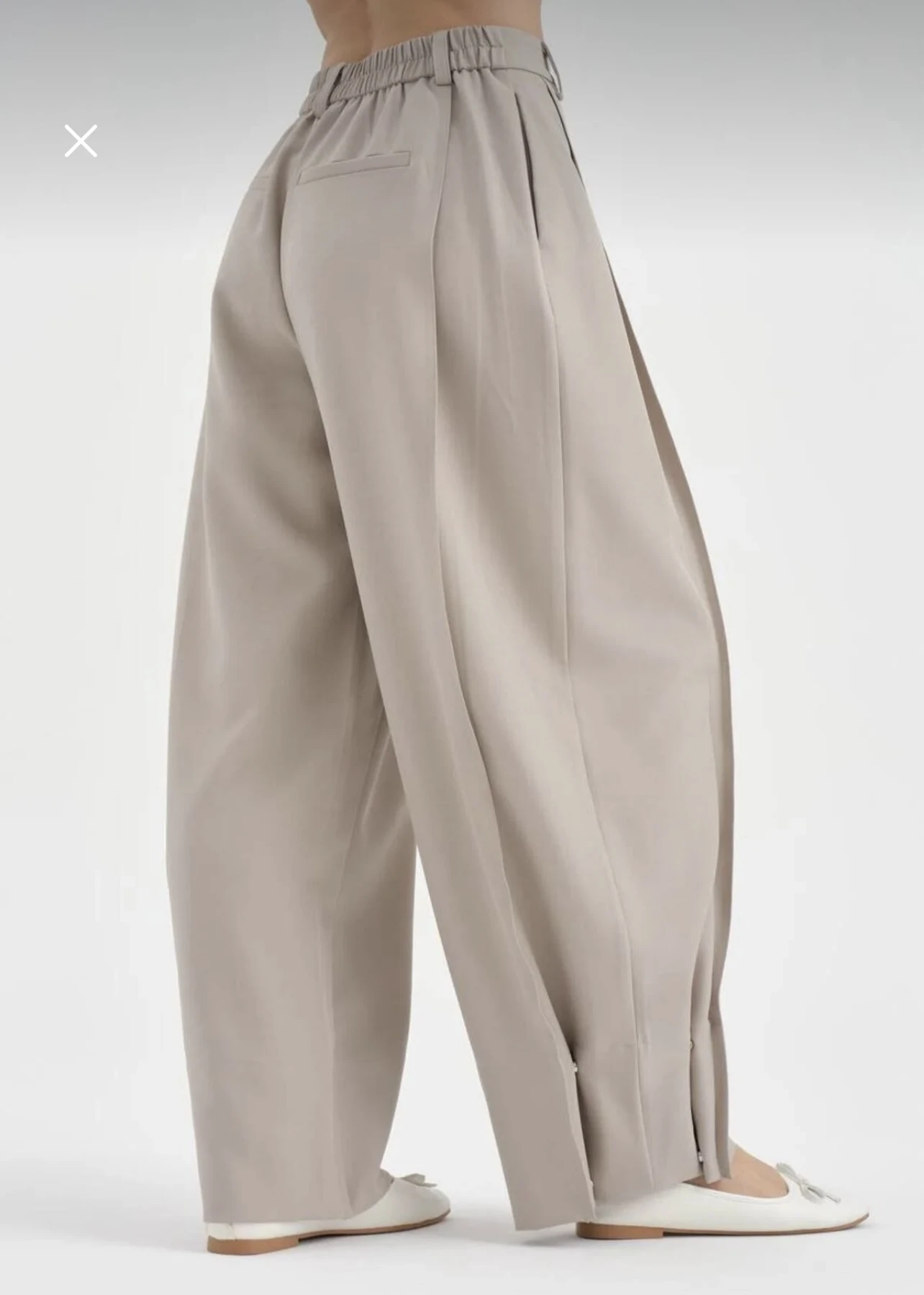 Paçası Çıtçıtlı Balon Pantolon - Resim 3