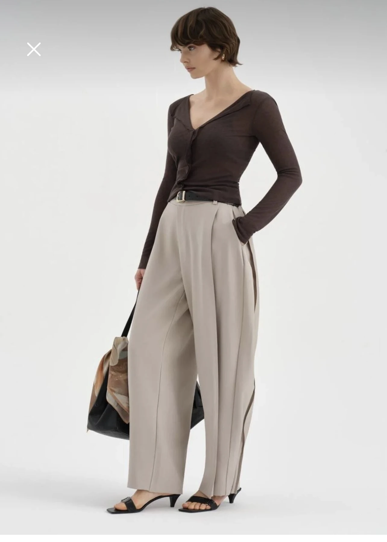 Paçası Çıtçıtlı Balon Pantolon - Resim 4