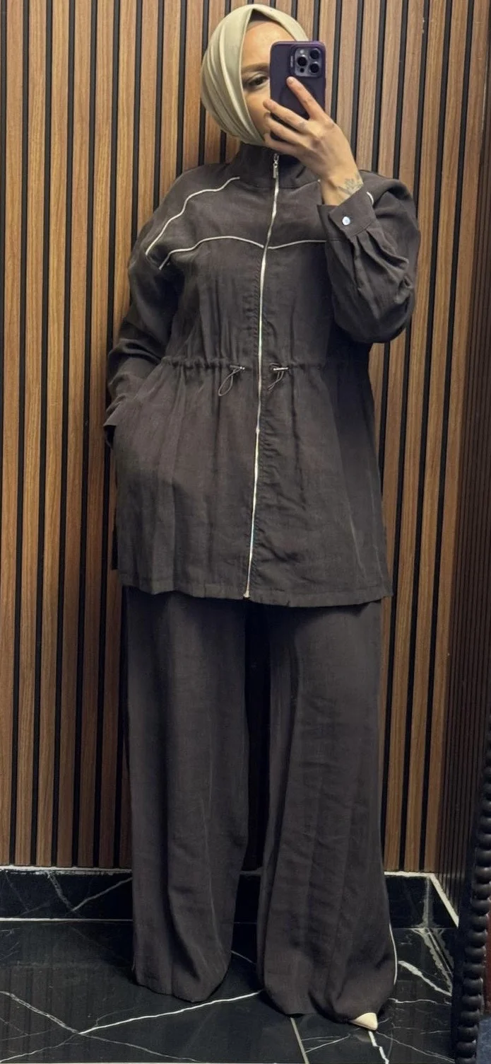 Jupe Şerit Detaylı Pantolon Takım