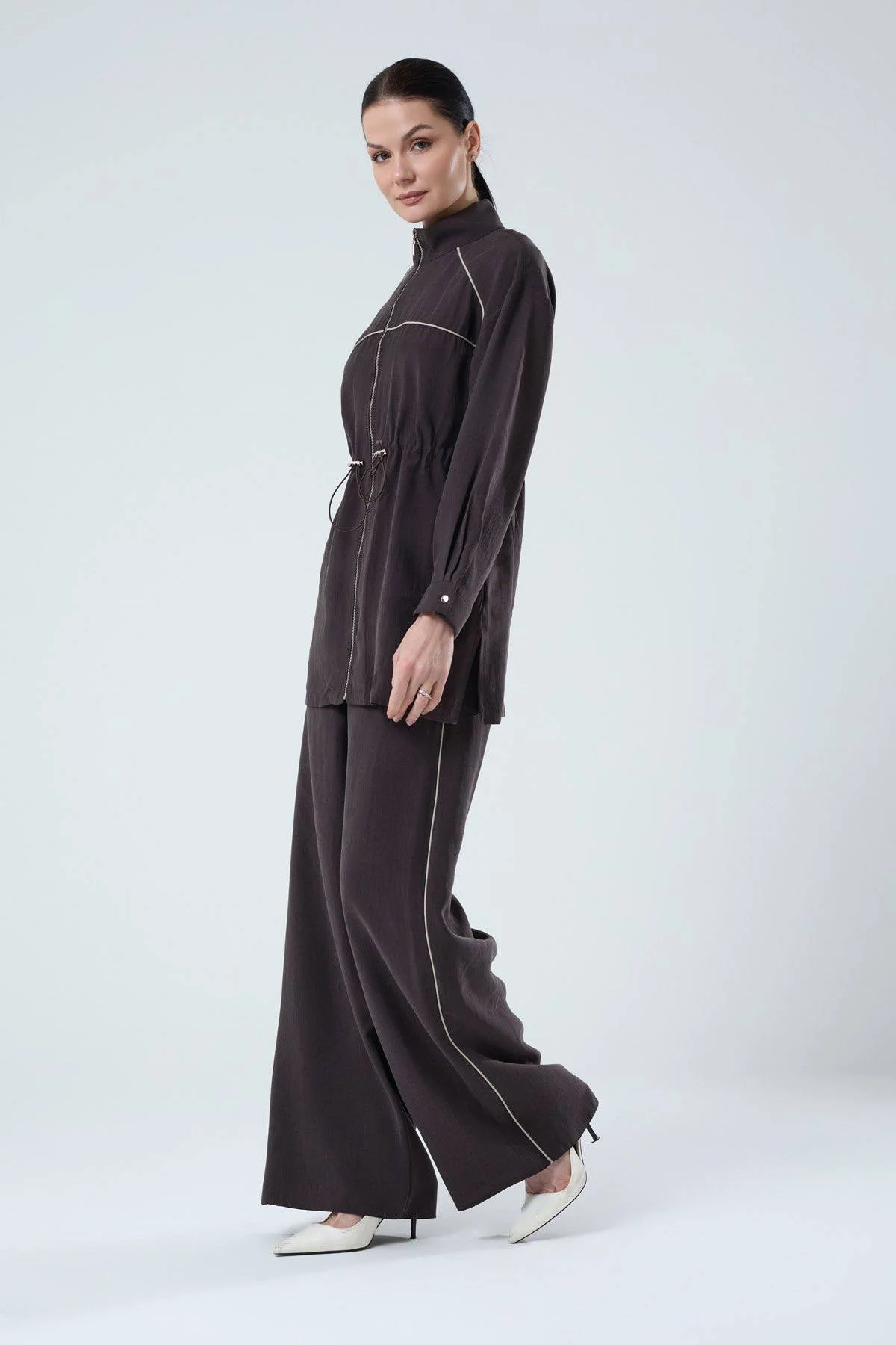 Jupe Şerit Detaylı Pantolon Takım - Resim 11