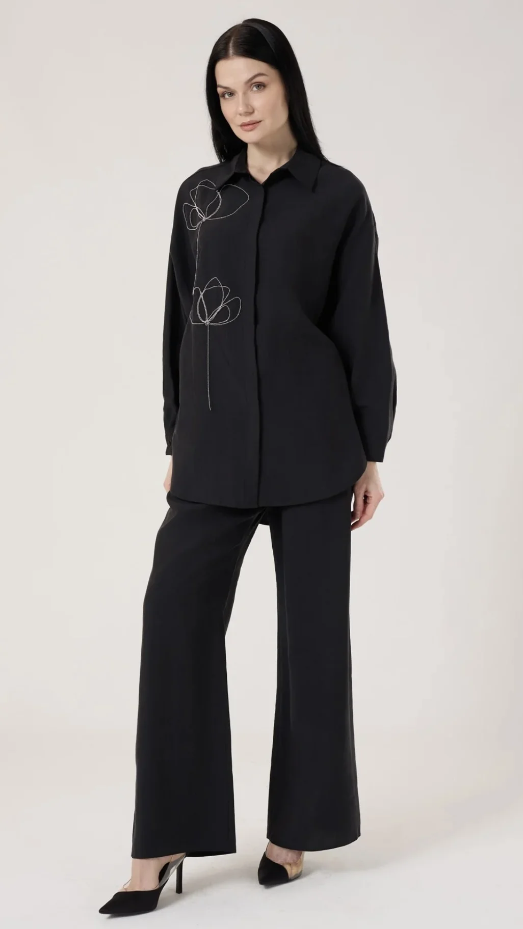 Jupe Yakası İşlemeli Takım