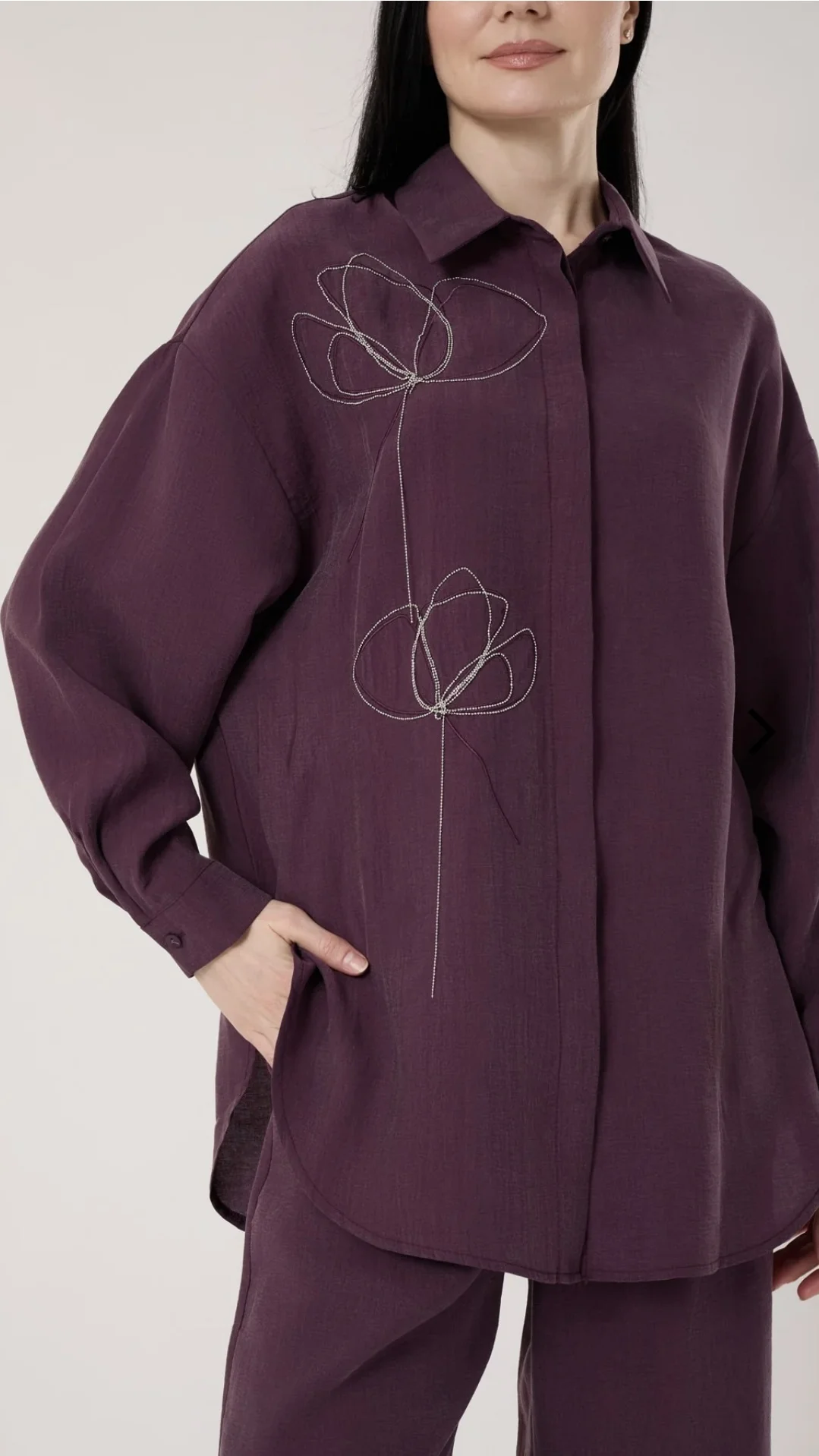 Jupe Yakası İşlemeli Takım - Resim 6