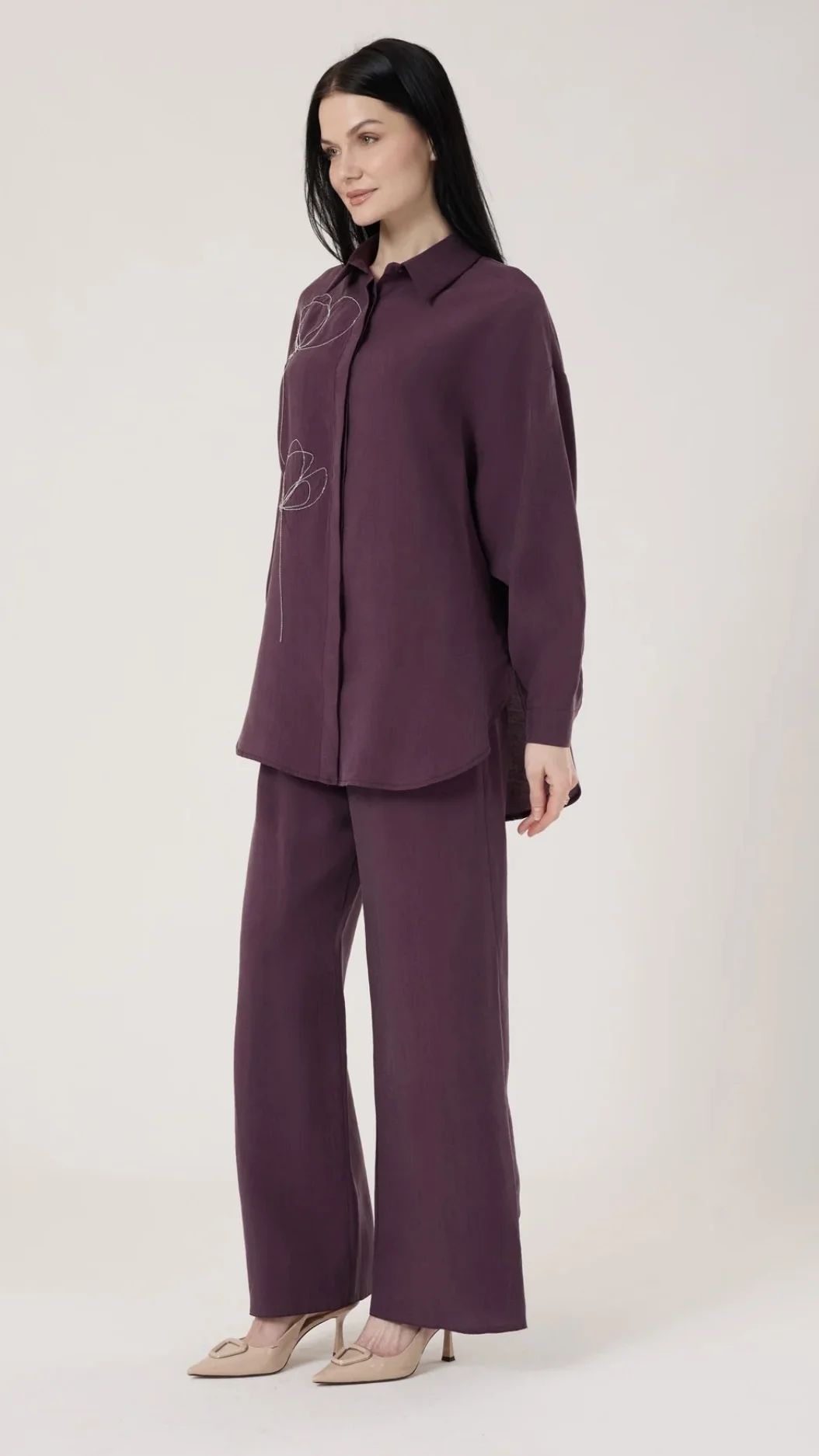 Jupe Yakası İşlemeli Takım - Resim 10