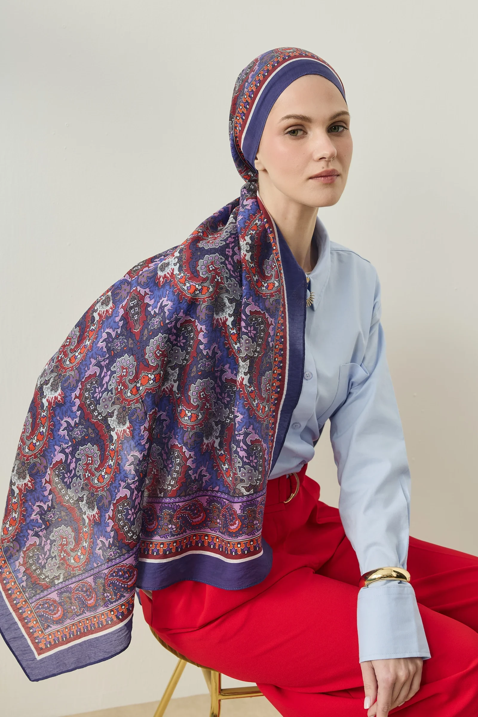 Tencel Desenli Şal - Resim 4