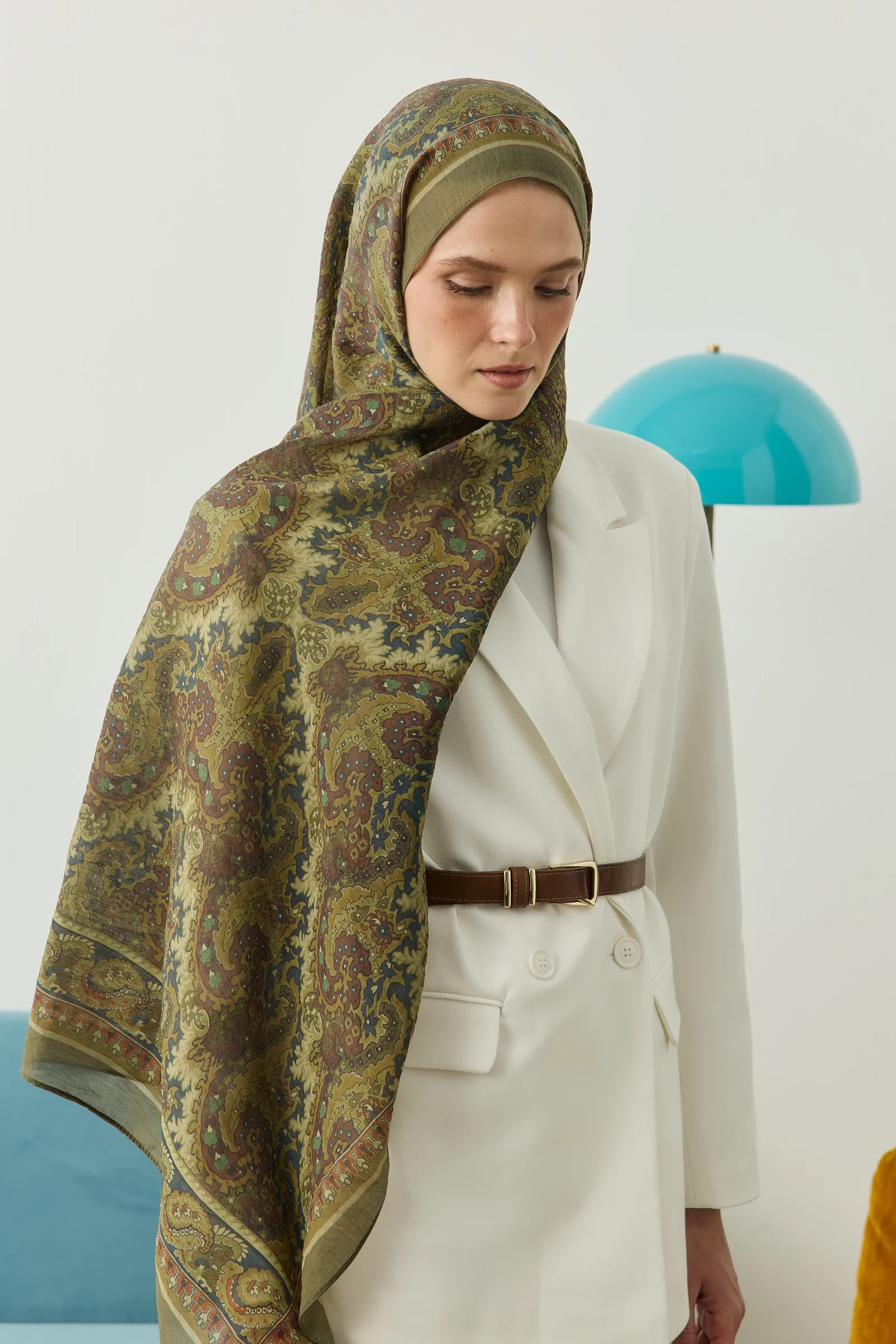 Tencel Desenli Şal - Resim 5