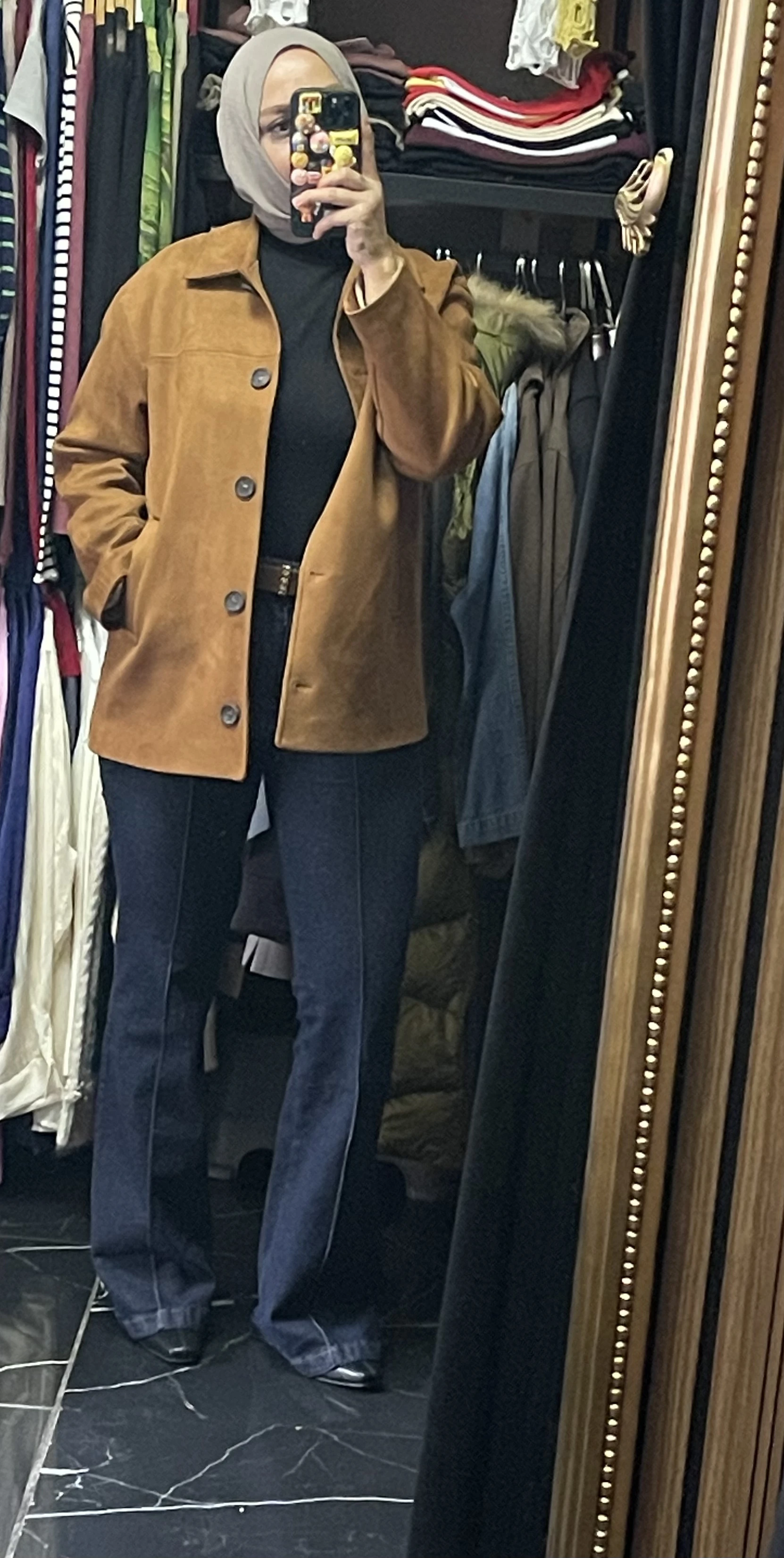 Short Faux Suede Jacket