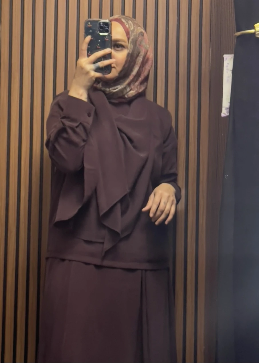 Şal Yaka Bluz Dilimli Etek Takım - Resim 5