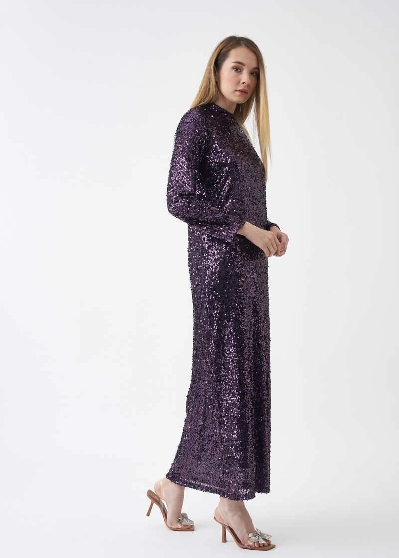 Paletli Mevra Elbise - Resim 3