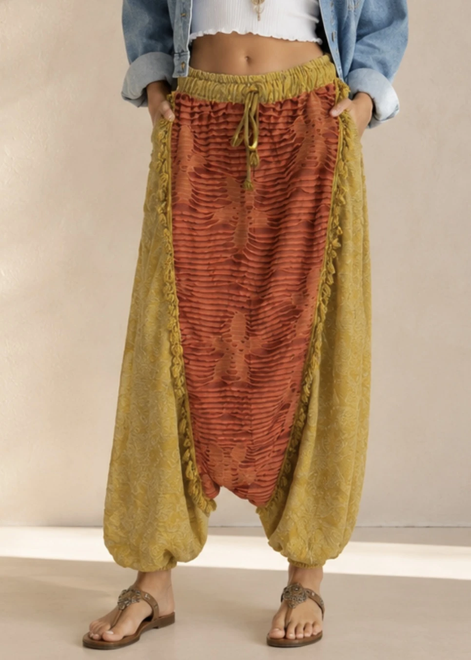 Otantik Bohem Şalvar Pantolon - Resim 3